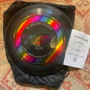 Black Tosy RGB Ultimate Disc Frisbee w/36 RGB LEDs USB-C Charging Port